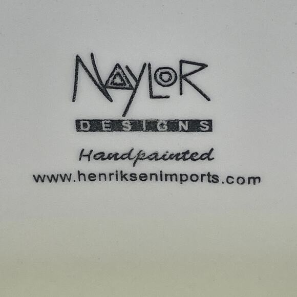 Mary Naylor Designs Modern Ceramic Canister Orange Lid Hand Painted Abstract 5x4 - Picture 4 of 8